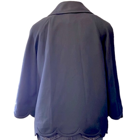 Florence Broadhurst for Kate Spade Buttoned Coat, Navy Blue, size 8 - Picture 11 of 15